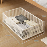 Under-Bed Storage Basket Low-Profile Metal Mesh Stackable