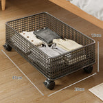 Under-Bed Storage Basket Metal Wire Breathable Open-Grid