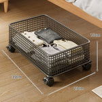 Under-Bed Storage Basket Metal Wire Breathable Open-Grid