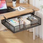 Under-Desk Drawer Organizer Clamp-On Sliding Steel Mesh