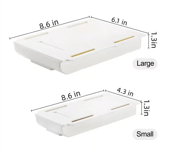 Under-Desk Drawer Slim Self-Adhesive Concealed Storage