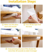 Under-Desk Drawer Slim Self-Adhesive Concealed Storage