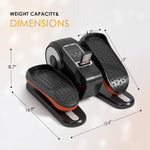 Under Desk Elliptical 12-Speed Bidirectional Whisper-Quiet