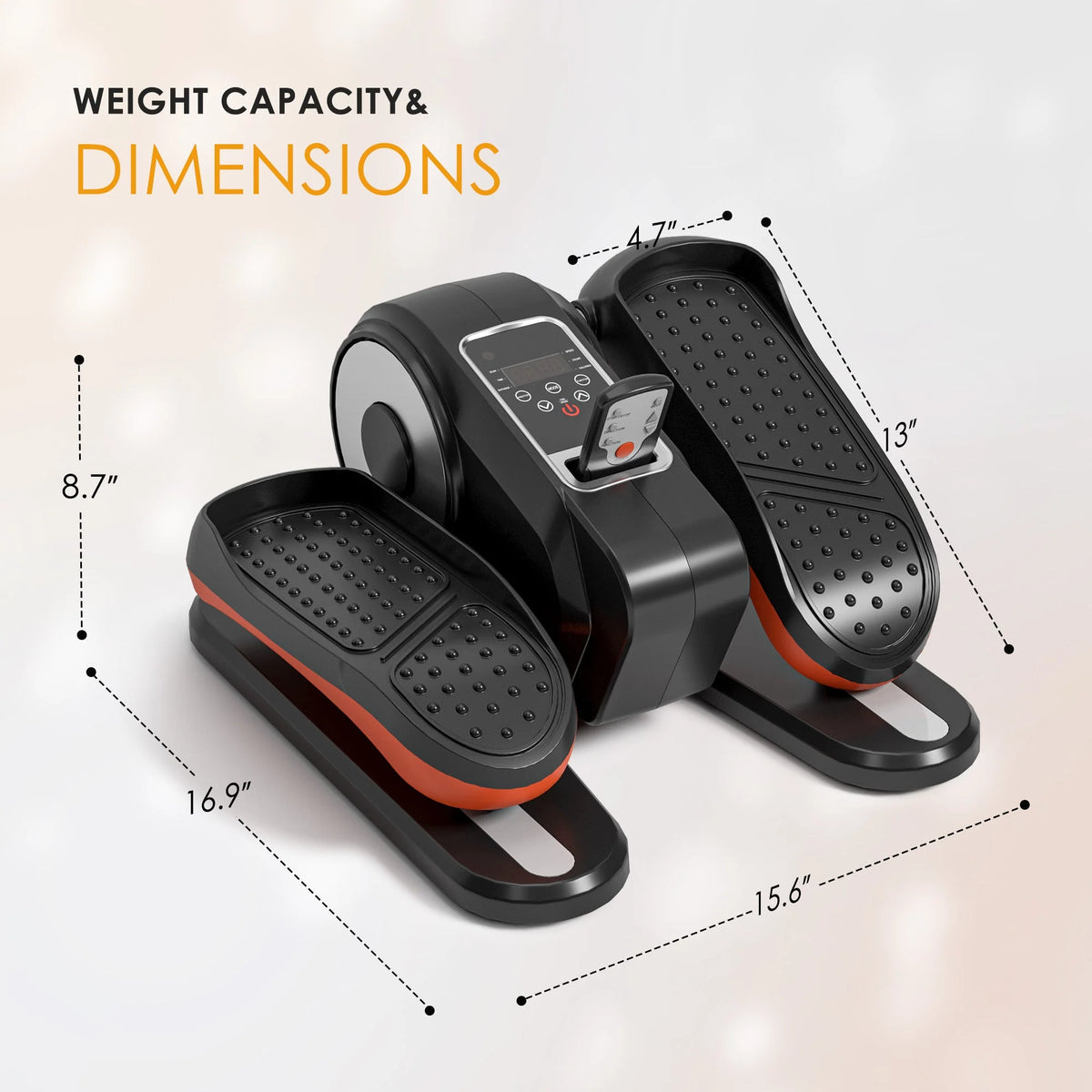 Under Desk Elliptical 12-Speed Bidirectional Whisper-Quiet