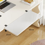 Under-Desk Keyboard Tray Bamboo Clamp-On Pull-Out