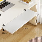 Under-Desk Keyboard Tray Bamboo Clamp-On Pull-Out