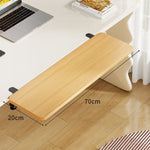 Under-Desk Keyboard Tray Bamboo Clamp-On Pull-Out