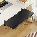 Under-Desk Keyboard Tray Bamboo Clamp-On Pull-Out
