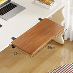 Under-Desk Keyboard Tray Bamboo Clamp-On Pull-Out