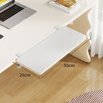 Under-Desk Keyboard Tray Bamboo Clamp-On Pull-Out