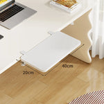 Under-Desk Keyboard Tray Bamboo Clamp-On Pull-Out
