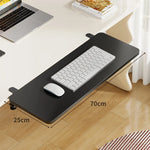 Under-Desk Keyboard Tray Bamboo Clamp-On Pull-Out