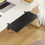 Under-Desk Keyboard Tray Bamboo Clamp-On Pull-Out