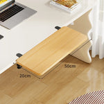 Under-Desk Keyboard Tray Bamboo Clamp-On Pull-Out