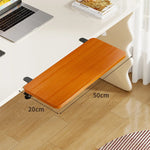 Under-Desk Keyboard Tray Bamboo Clamp-On Pull-Out