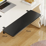 Under-Desk Keyboard Tray Bamboo Clamp-On Pull-Out