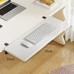 Under-Desk Keyboard Tray Bamboo Clamp-On Pull-Out