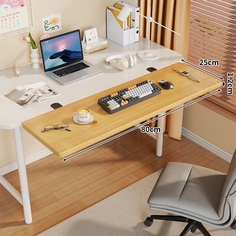 Under-Desk Keyboard Tray Foldable Pull-Out Space-Saving Shelf