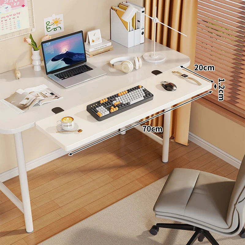 Under-Desk Keyboard Tray Foldable Pull-Out Space-Saving Shelf