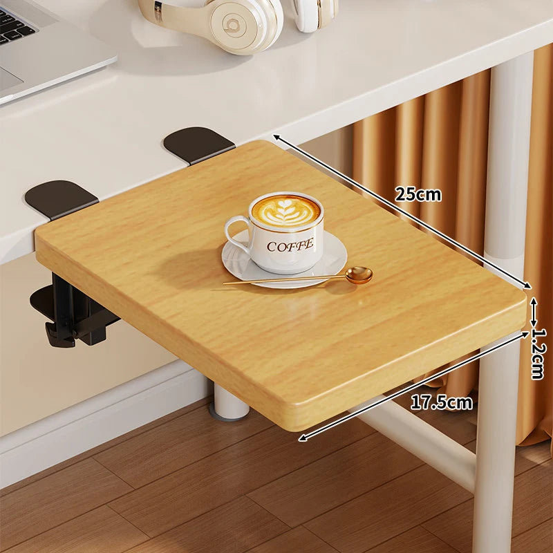 Under-Desk Keyboard Tray Foldable Pull-Out Space-Saving Shelf