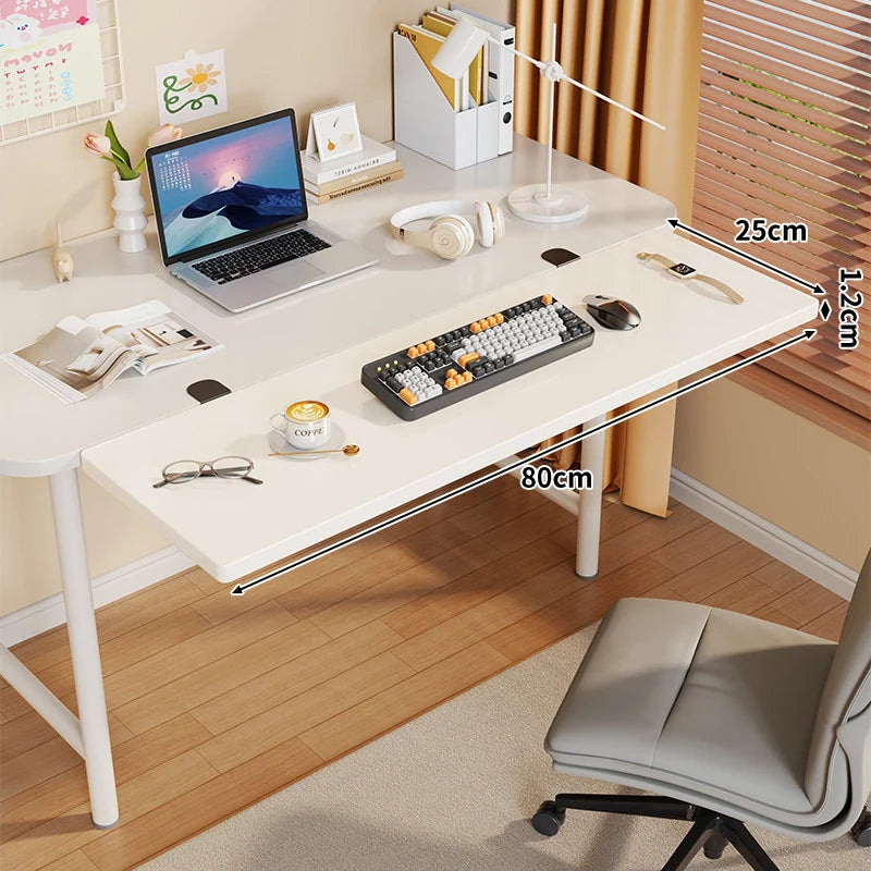 Under-Desk Keyboard Tray Foldable Pull-Out Space-Saving Shelf