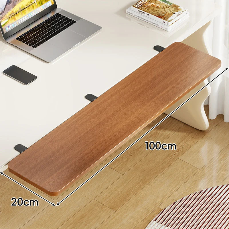 Under-Desk Keyboard Tray Foldable Pull-Out Space-Saving Shelf
