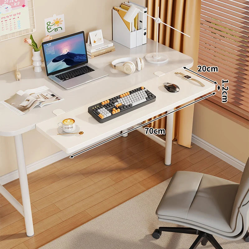 Under-Desk Keyboard Tray Foldable Pull-Out Space-Saving Shelf