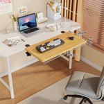 Under-Desk Keyboard Tray Foldable Pull-Out Space-Saving Shelf