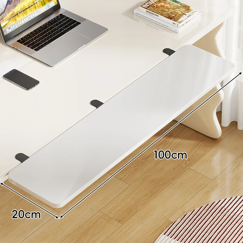 Under-Desk Keyboard Tray Foldable Pull-Out Space-Saving Shelf