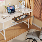 Under-Desk Keyboard Tray Foldable Pull-Out Space-Saving Shelf