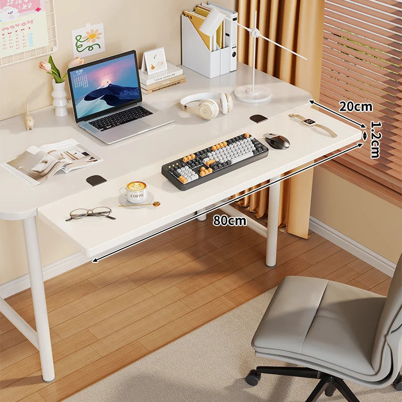 Under-Desk Keyboard Tray Foldable Pull-Out Space-Saving Shelf