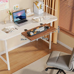 Under-Desk Keyboard Tray Foldable Pull-Out Space-Saving Shelf
