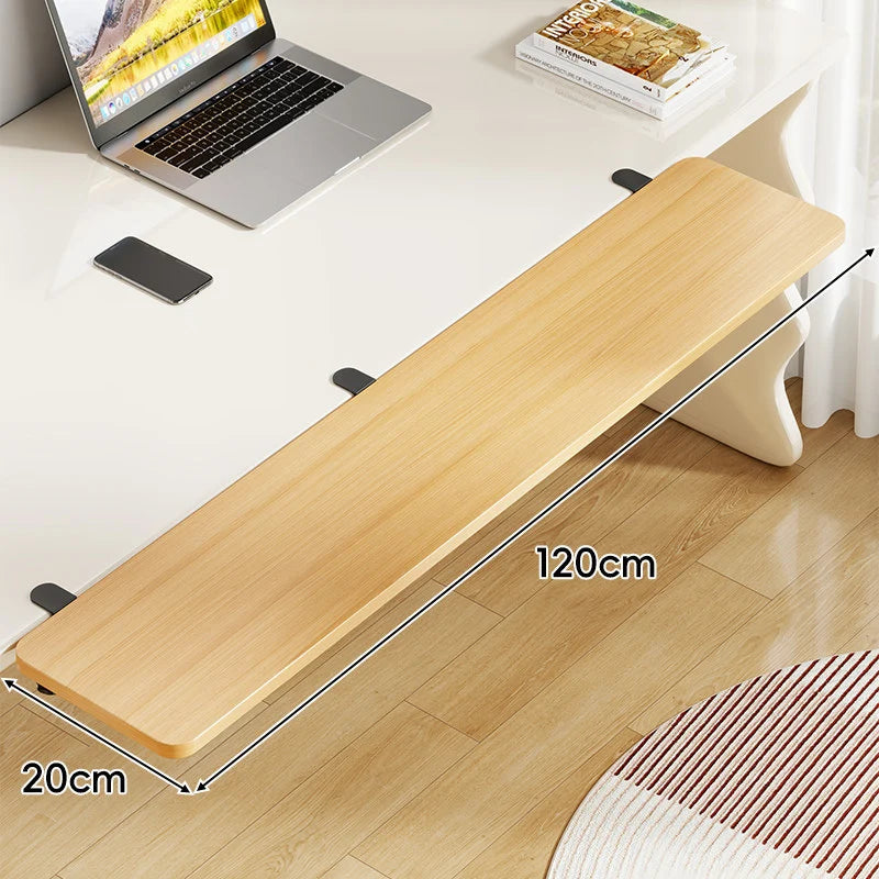 Under-Desk Keyboard Tray Foldable Pull-Out Space-Saving Shelf