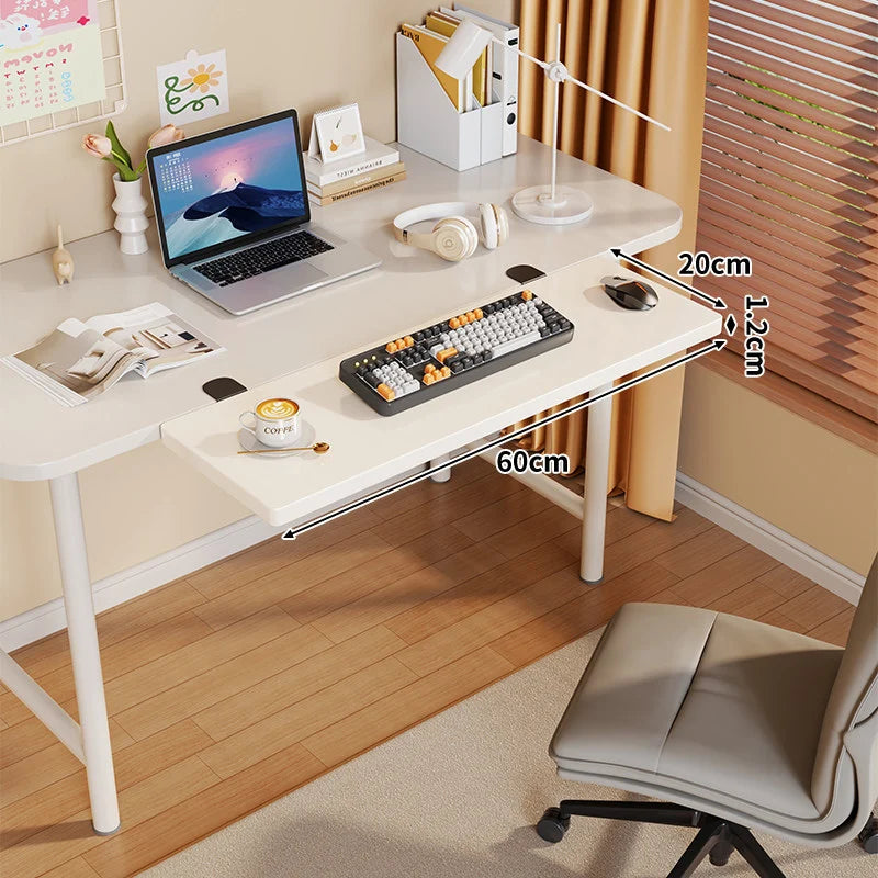 Under-Desk Keyboard Tray Foldable Pull-Out Space-Saving Shelf