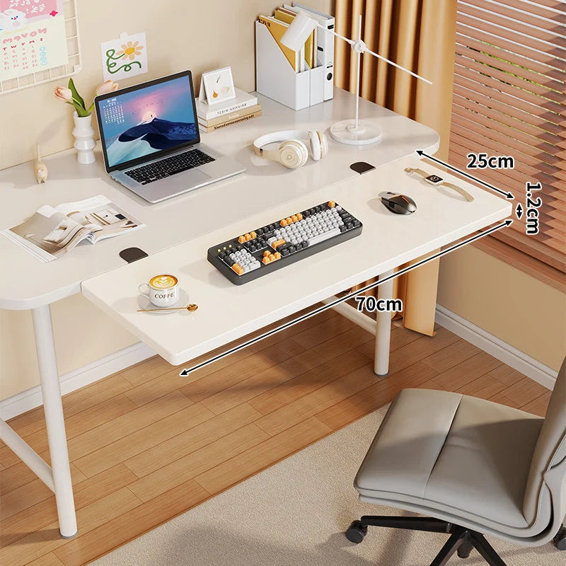 Under-Desk Keyboard Tray Foldable Pull-Out Space-Saving Shelf