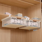 Under-Shelf Basket Organizer Pull-Out Rust-Resistant Metal Mesh Clamp-On Mounting