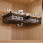 Under-Shelf Basket Organizer Pull-Out Rust-Resistant Metal Mesh Clamp-On Mounting