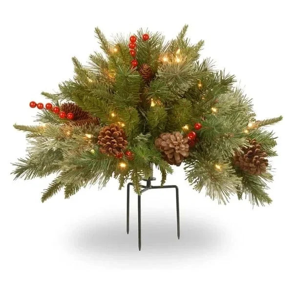 Urn Filler Evergreen Battery-Powered LEDs With Timer