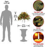 Urn Filler Evergreen Battery-Powered LEDs With Timer