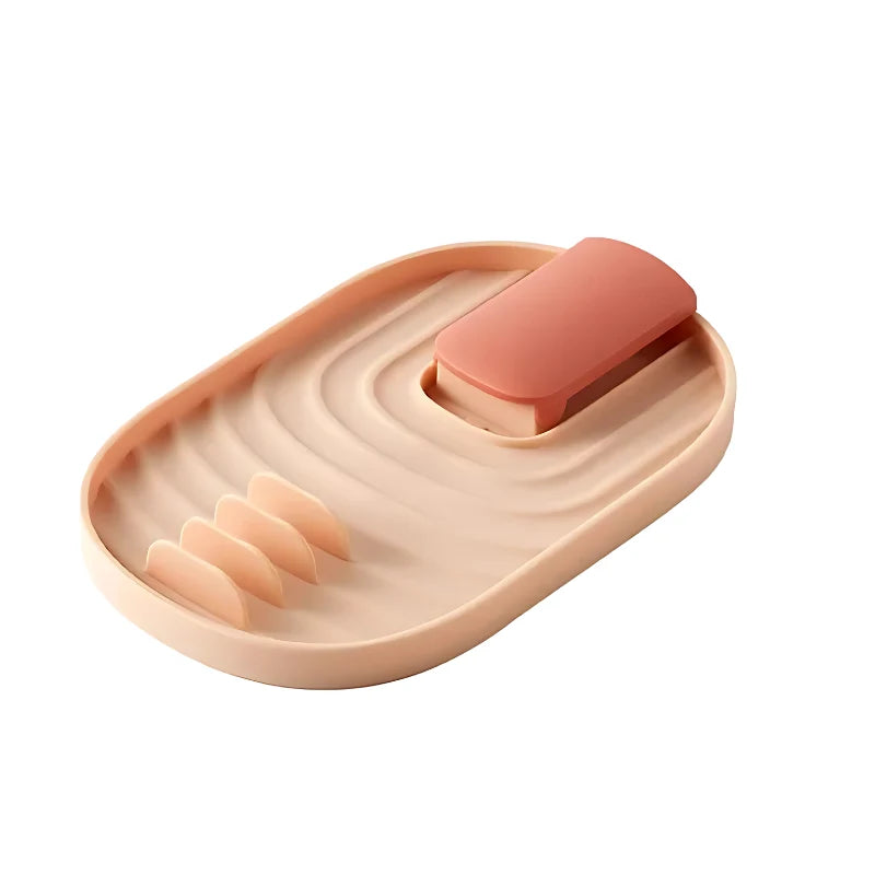 Utensil Holder Foldable Lid & Spoon Rest Countertop Organizer