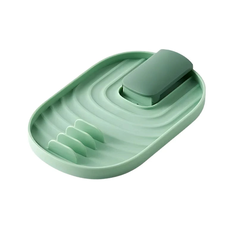Utensil Holder Foldable Lid & Spoon Rest Countertop Organizer