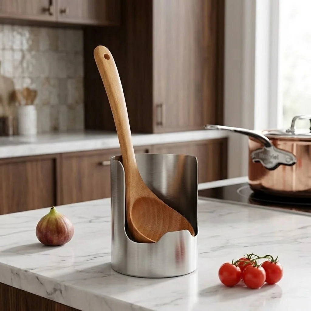 Utensil Holder Stainless Steel Space-Saving Countertop Organizer