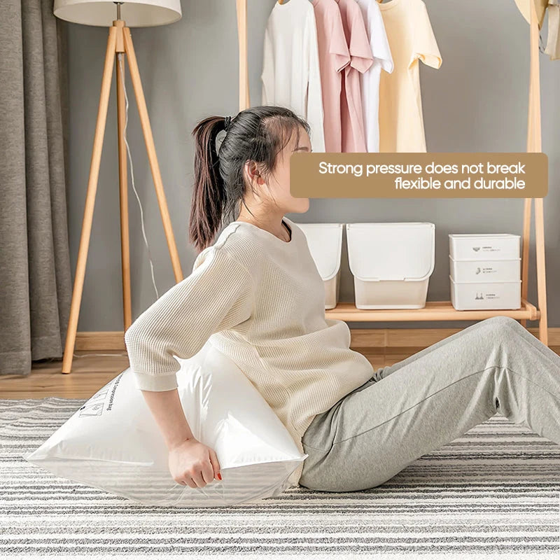 Vacuum Storage Bags Expandable Cube Space-Saving Design