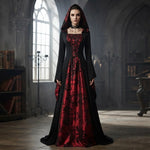 Vampire Costume Dress & Cape Gothic Red