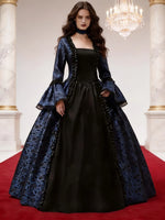 Vampire Costume Dress Gothic Flared Sleeves Ankle-Length