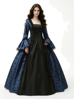 Vampire Costume Dress Gothic Flared Sleeves Ankle-Length