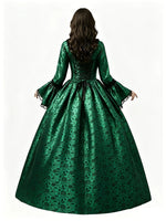 Vampire Costume Dress Gothic Flared Sleeves Ankle-Length