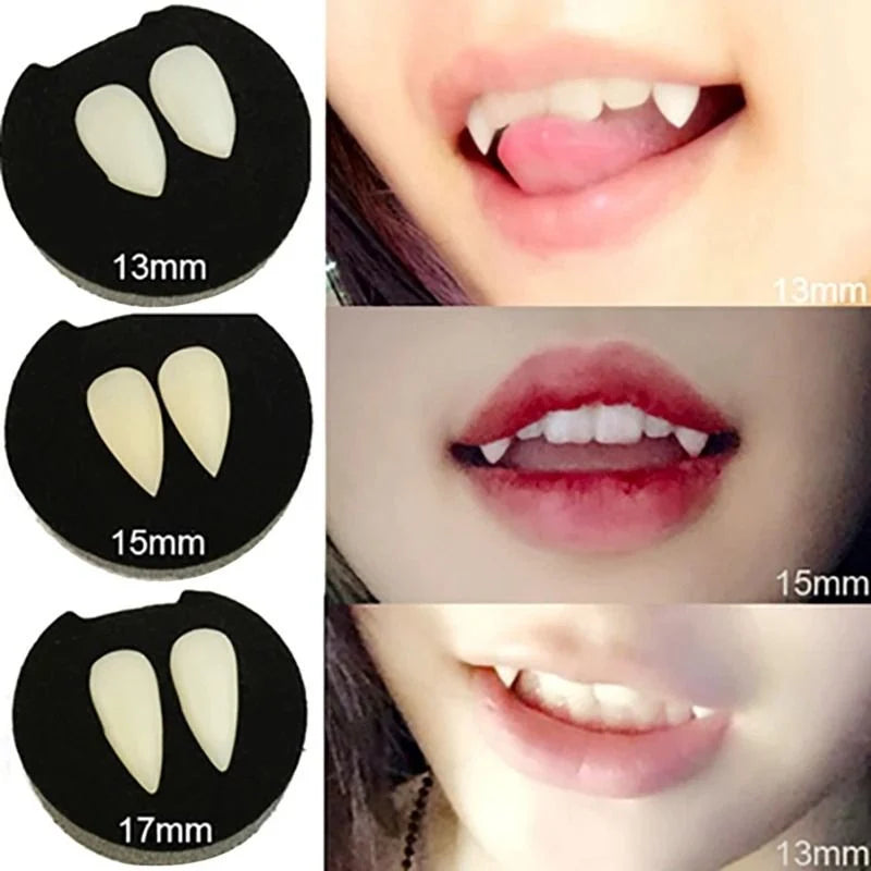 Vampire Fangs Pointed Lightweight Plastic One Pair