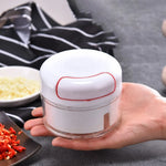 Vegetable Chopper Manual Pull-Cord Stainless Steel Blades