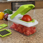 Vegetable Chopper Stainless Steel Blades Set of 8 With Container